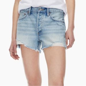 Aritzia Denim Forum The Ex-Boyfriend Short in 9 Years Blondie Bleu Destroy